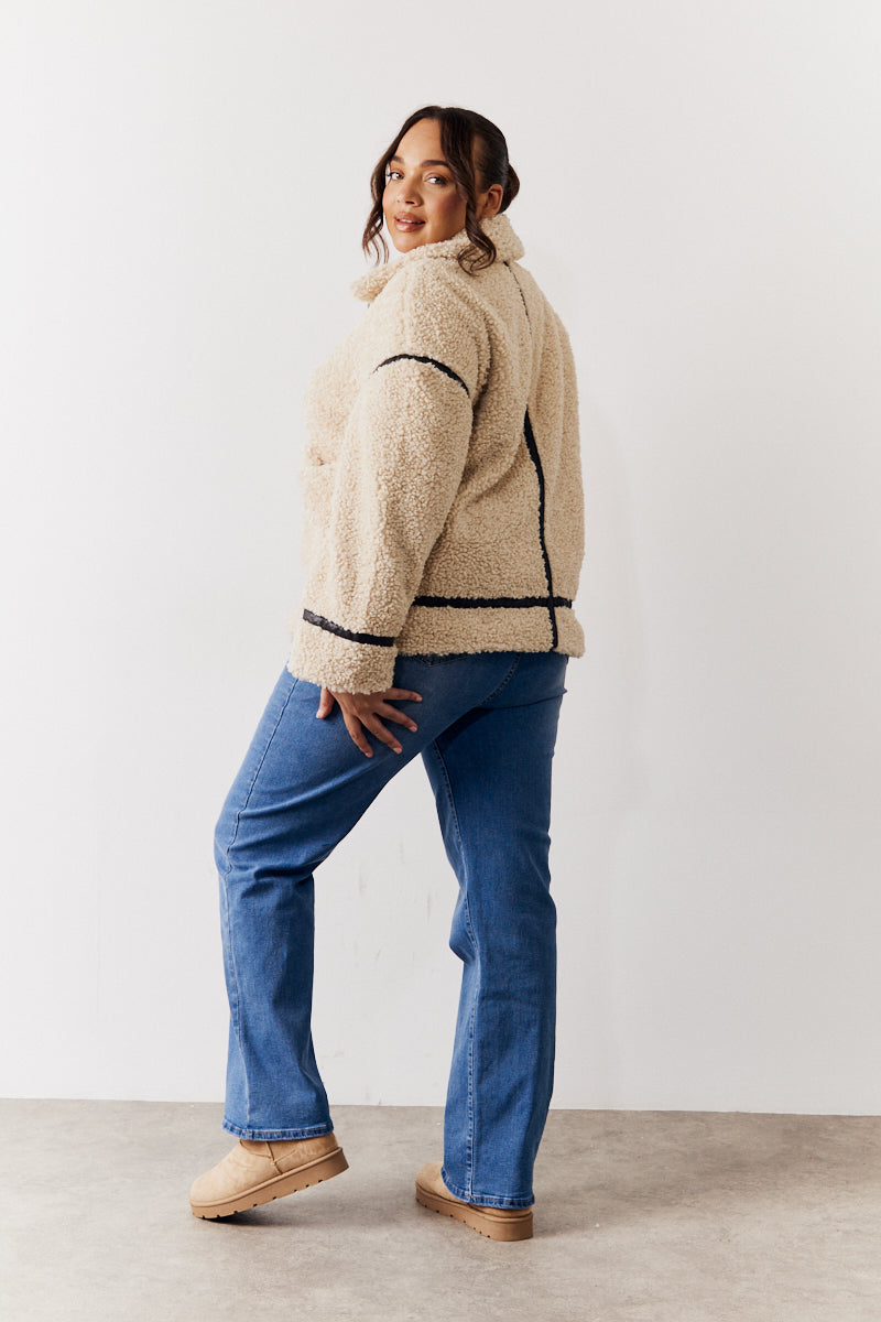 Borg Buckle Detail Coat