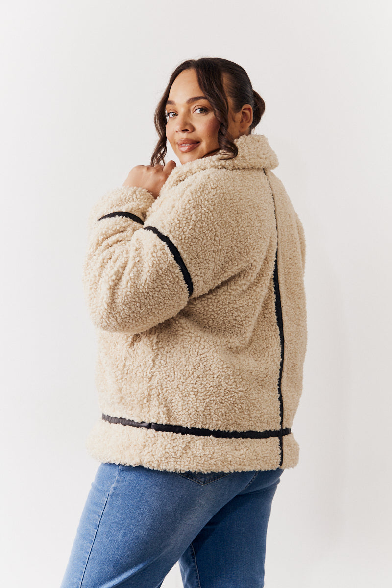Borg Buckle Detail Coat