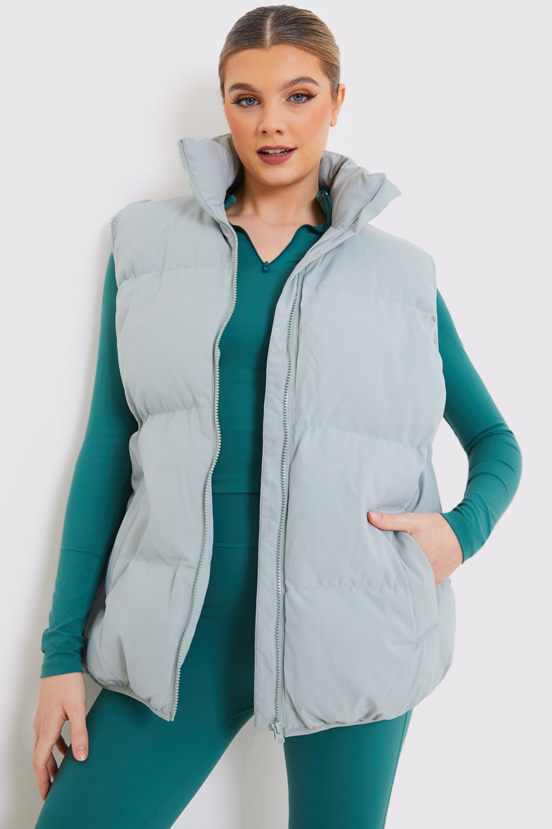 Duck Egg Oversized Puffer Gilet