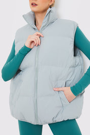 Duck Egg Oversized Puffer Gilet