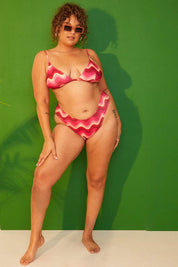 Abstract High Leg Bikini Bottoms - InTheStyle