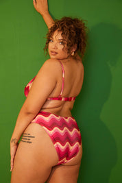 Abstract High Leg Bikini Bottoms - InTheStyle