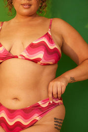Abstract High Leg Bikini Bottoms - InTheStyle
