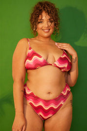 Abstract High Leg Bikini Bottoms - InTheStyle