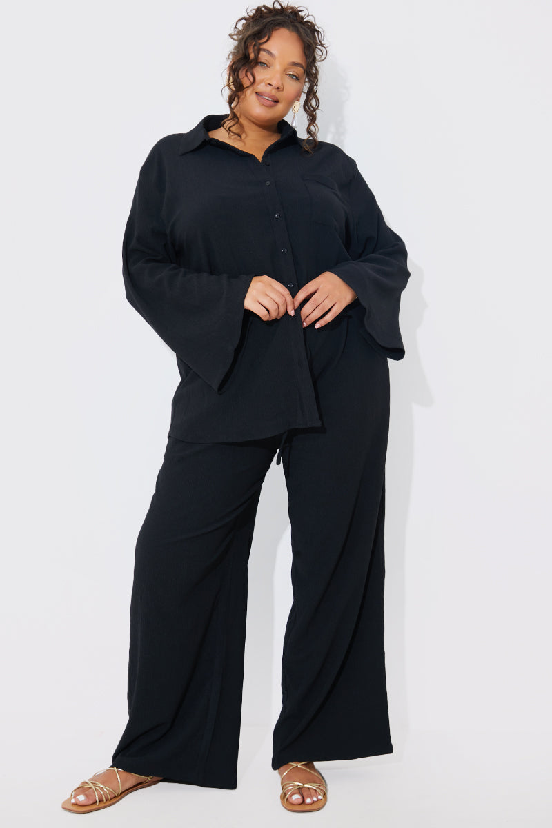 Textured Beach Co-Ord Shirt