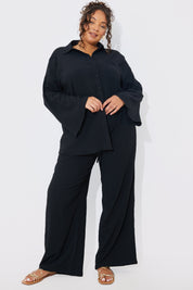 Textured Beach Co-Ord Shirt