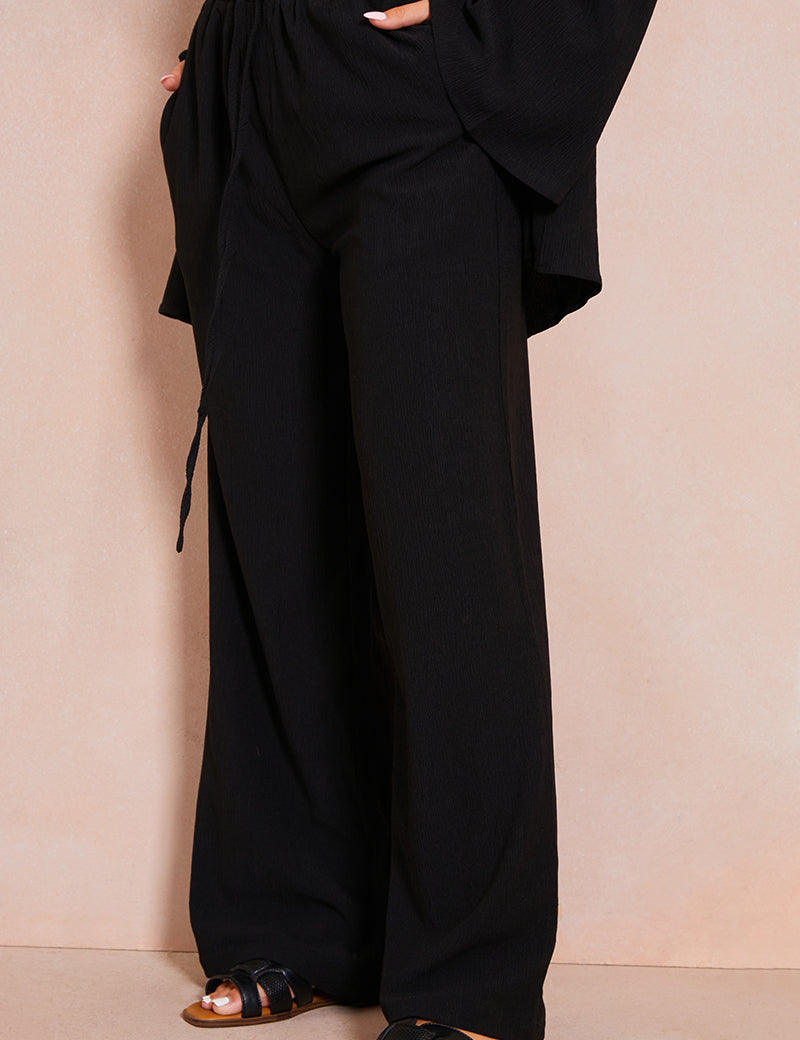 Textured Wide Leg Beach Co-Ord Trouser