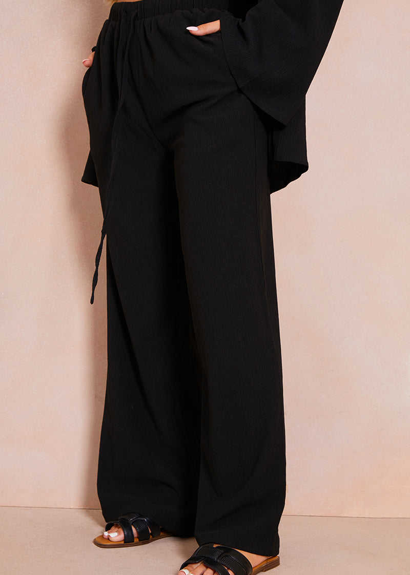 Textured Wide Leg Beach Co-Ord Trouser