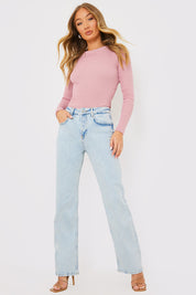 Long Sleeve Lace Back Crop Top