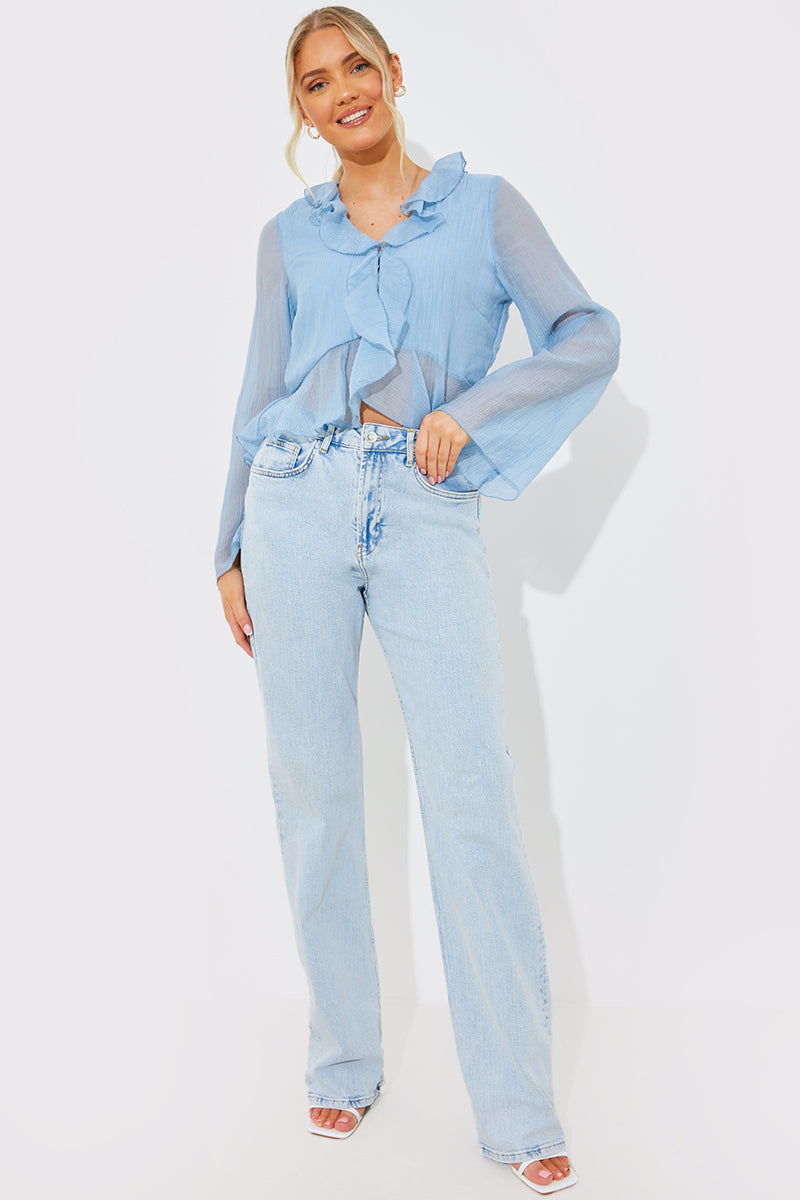 Chiffon Frill Blouse