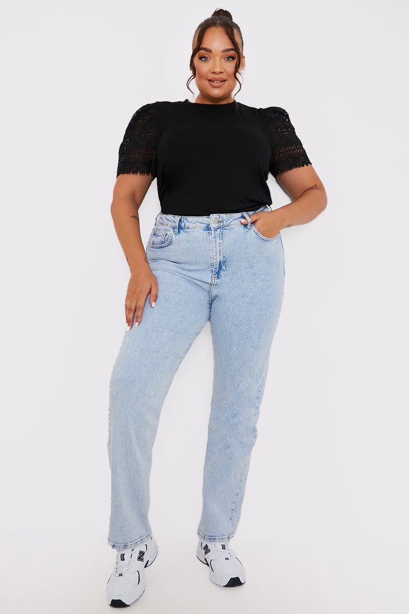 Crochet Sleeve T-Shirt – InTheStyle