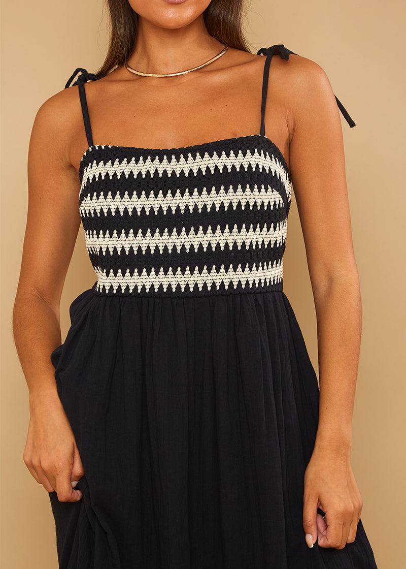 Recycled Shirred Midaxi Dress