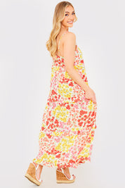 Sustainable Floral Frill Midaxi Dress