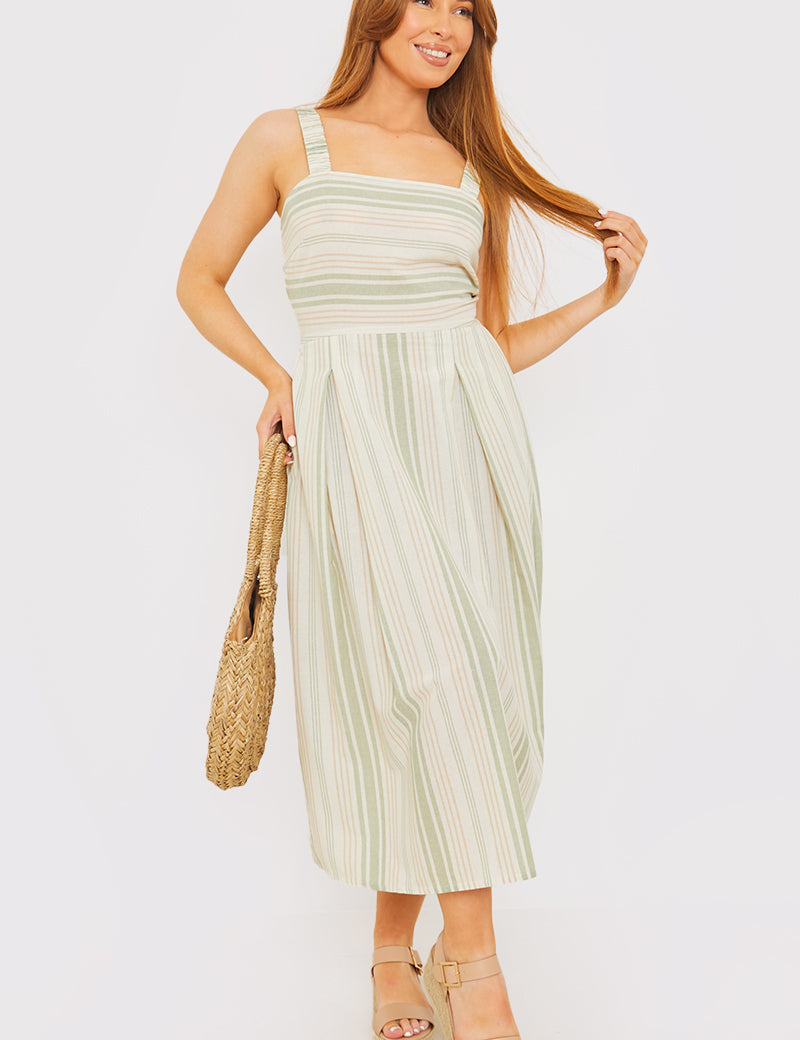 Tie Back Midi Dress