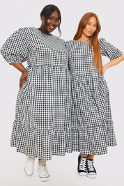 Gingham Midi Dress
