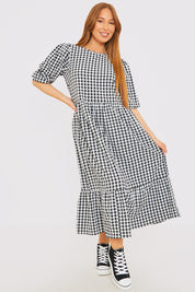 Gingham Midi Dress