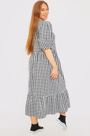 Gingham Midi Dress