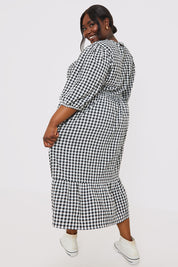 Gingham Midi Dress
