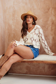 Floral Detail Knit Co-Ord Cardigan