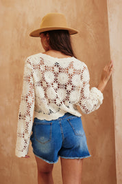 Floral Detail Knit Co-Ord Cardigan