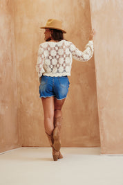Floral Detail Knit Co-Ord Cardigan