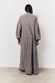 Recycled Wide Rib Longline Knit Co-Ord Cardigan