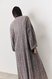 Recycled Wide Rib Longline Knit Co-Ord Cardigan