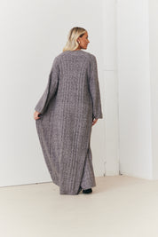 Recycled Wide Rib Longline Knit Co-Ord Cardigan