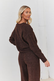 Recycled Cable Knit Button up Co-Ord Cardigan