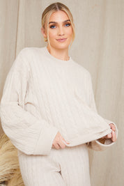 Recycled Cable Knit Jumper Co Ord