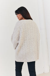Recycled Interest Yarn Crew Neck Knit Jumper