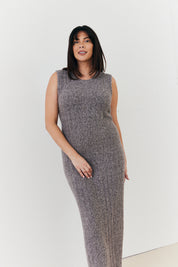 Recycled Crew Neck Knit Co-Ord Midaxi Dress