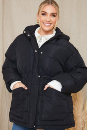 Recycled Elasticated Waist Puffer Coat