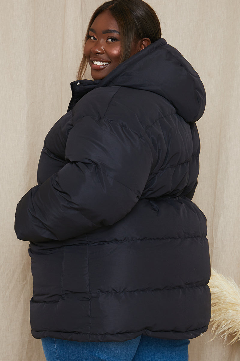 Recycled Elasticated Waist Puffer Coat
