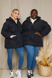 Recycled Elasticated Waist Puffer Coat