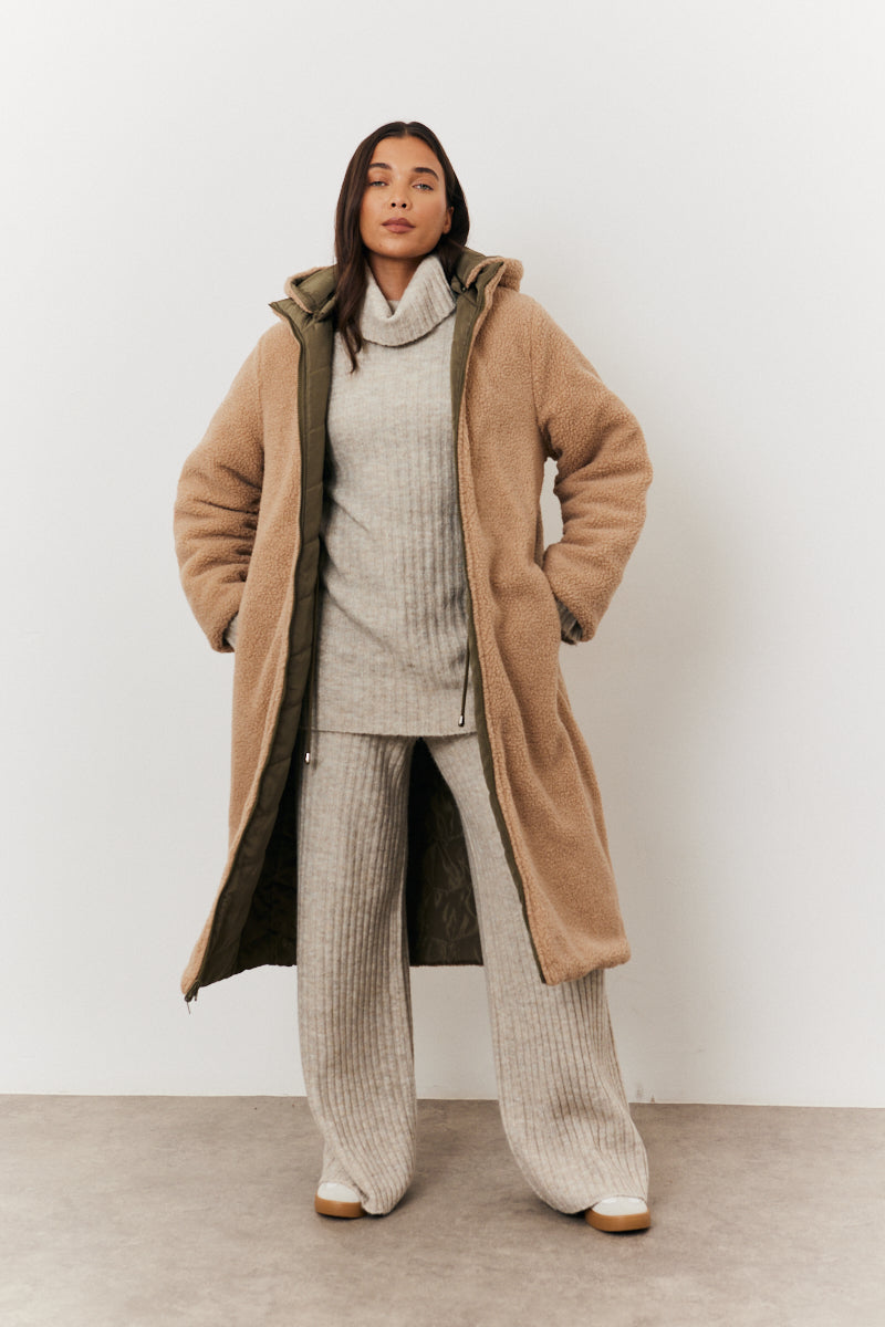 Reversible Longline Puffer Coat