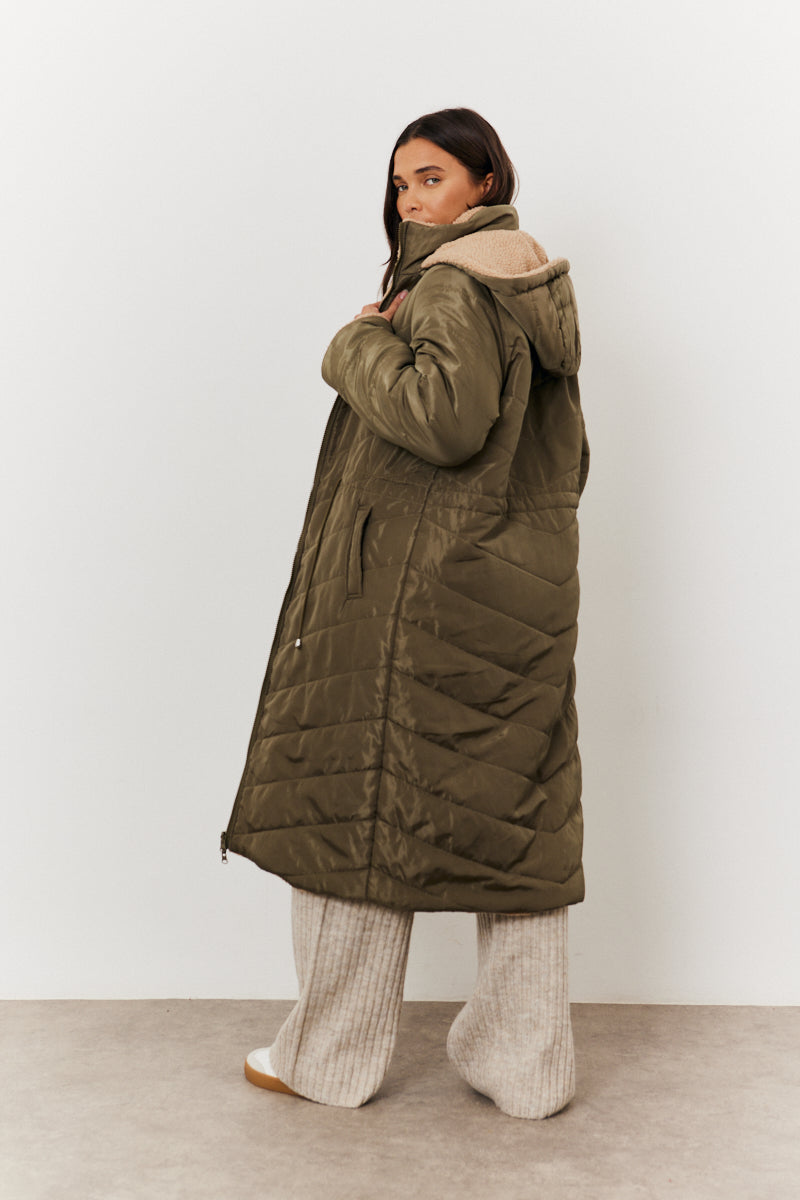 Reversible Longline Puffer Coat