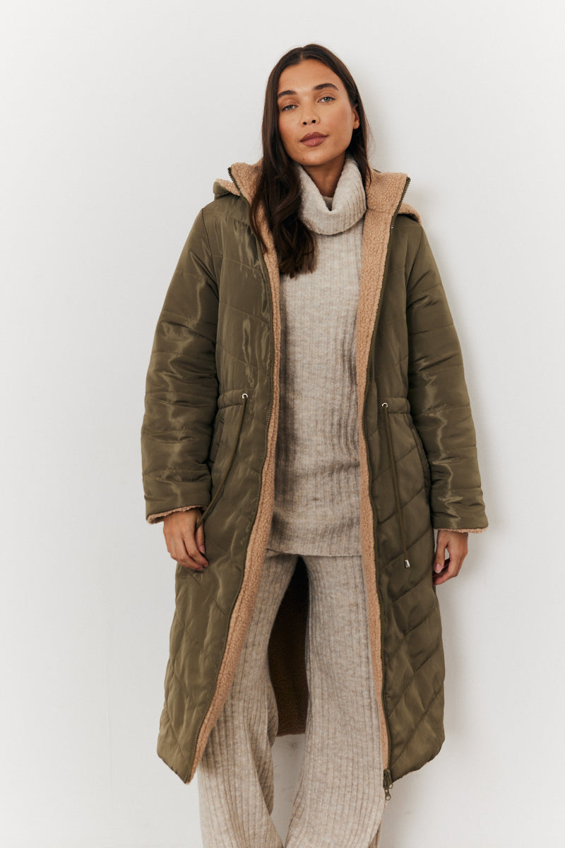 Reversible Longline Puffer Coat