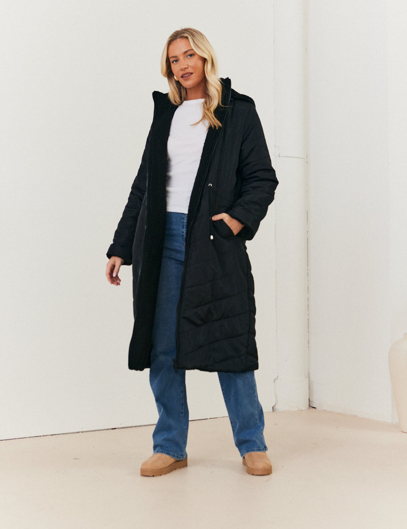 Reversible Longline Puffer Coat