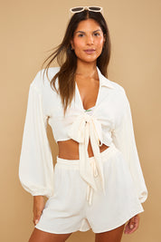 Recycled Drawstring Detail Shorts