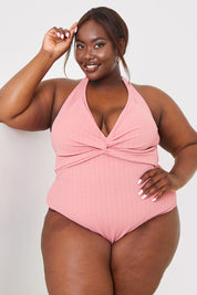 Recycled Halter Neck Control Swimsuit