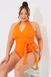 Wrap Tie Front Swimsuit