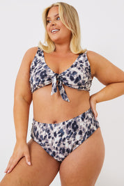 Leoprad Print Control High Waisted Bikini Bottoms