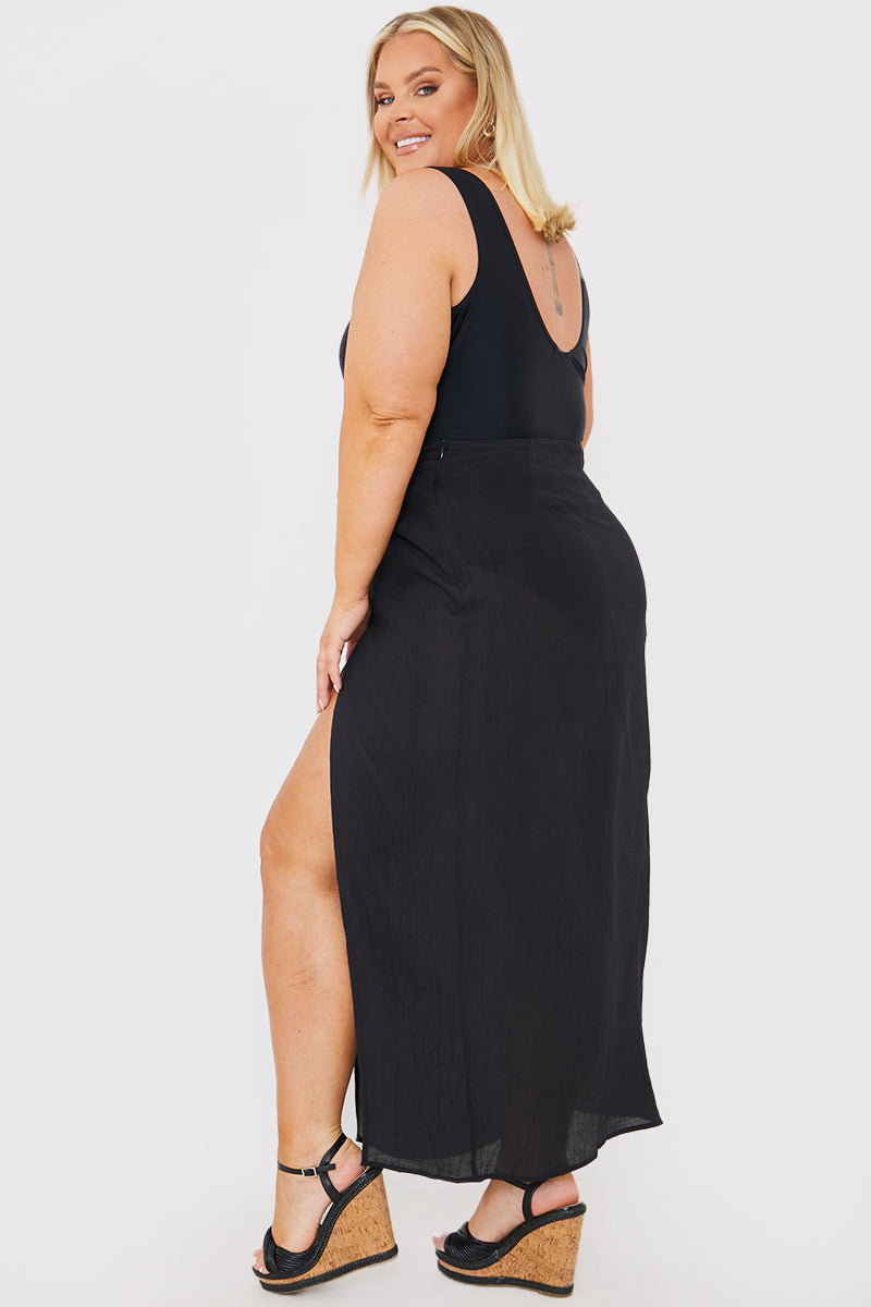 Twist Front Beach Skirt