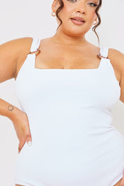 Crinkle Control Ring Detail Swimsuit