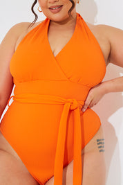 Wrap Tie Front Swimsuit