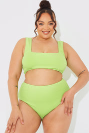 Sculpt and Control Crinkle High Waisted Bikini Bottom