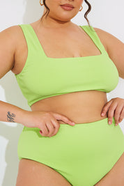 Sculpt and Control Crinkle High Waisted Bikini Bottom