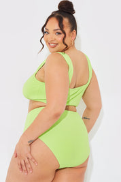 Sculpt and Control Crinkle High Waisted Bikini Bottom