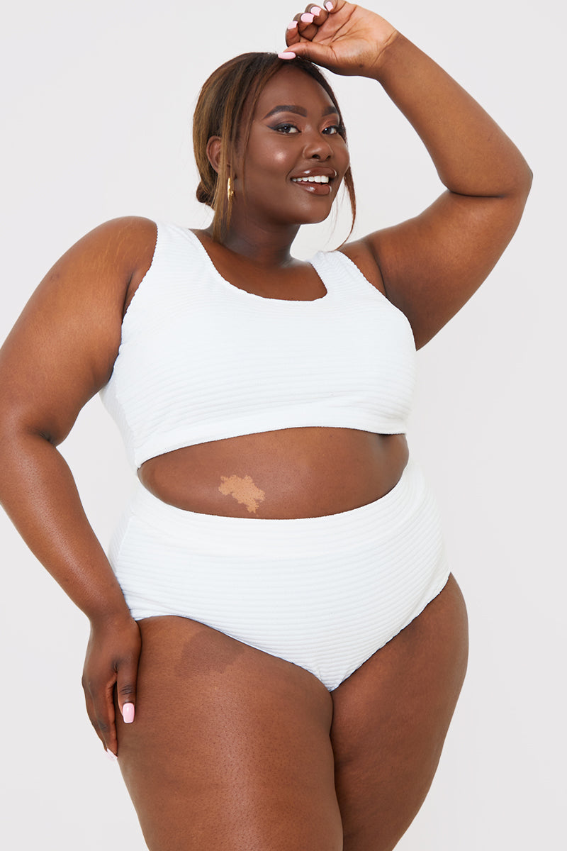 High Waisted Towelling Control Bikini Bottoms – InTheStyle